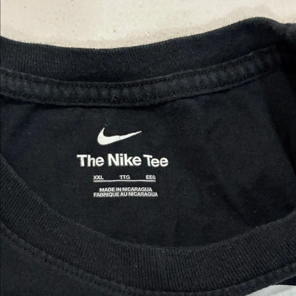 Nike Black Tee with White Logo - Picture 2 of 4